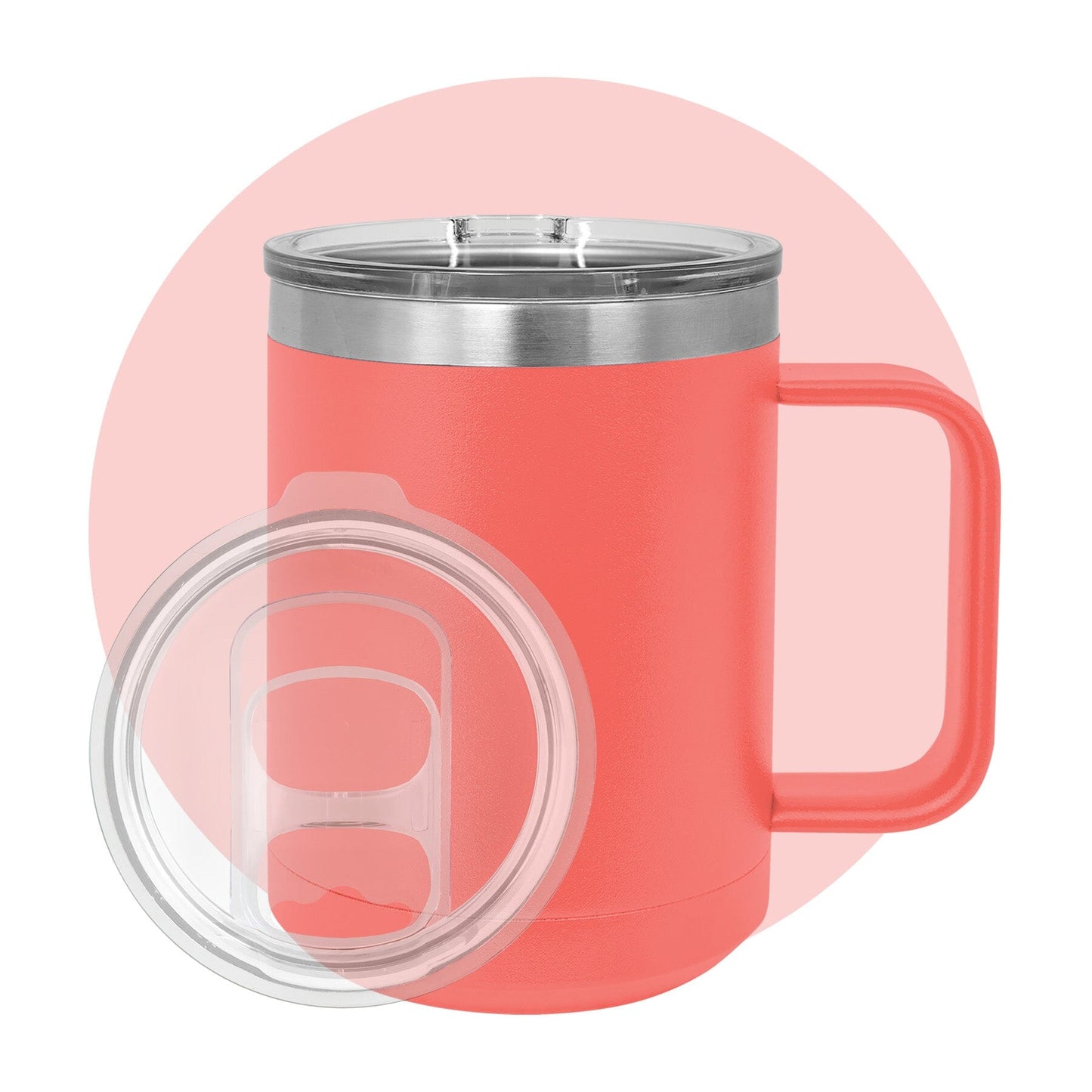 Polar Camel 15 oz. Travel Mug with Slider Lid