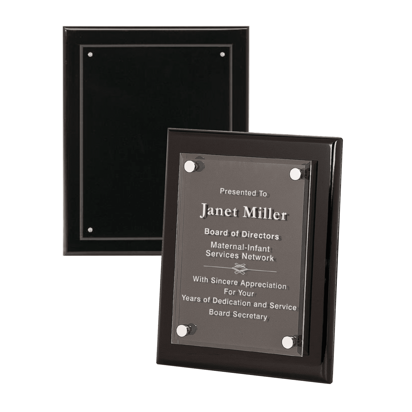 Piano Finish Floating Plaques