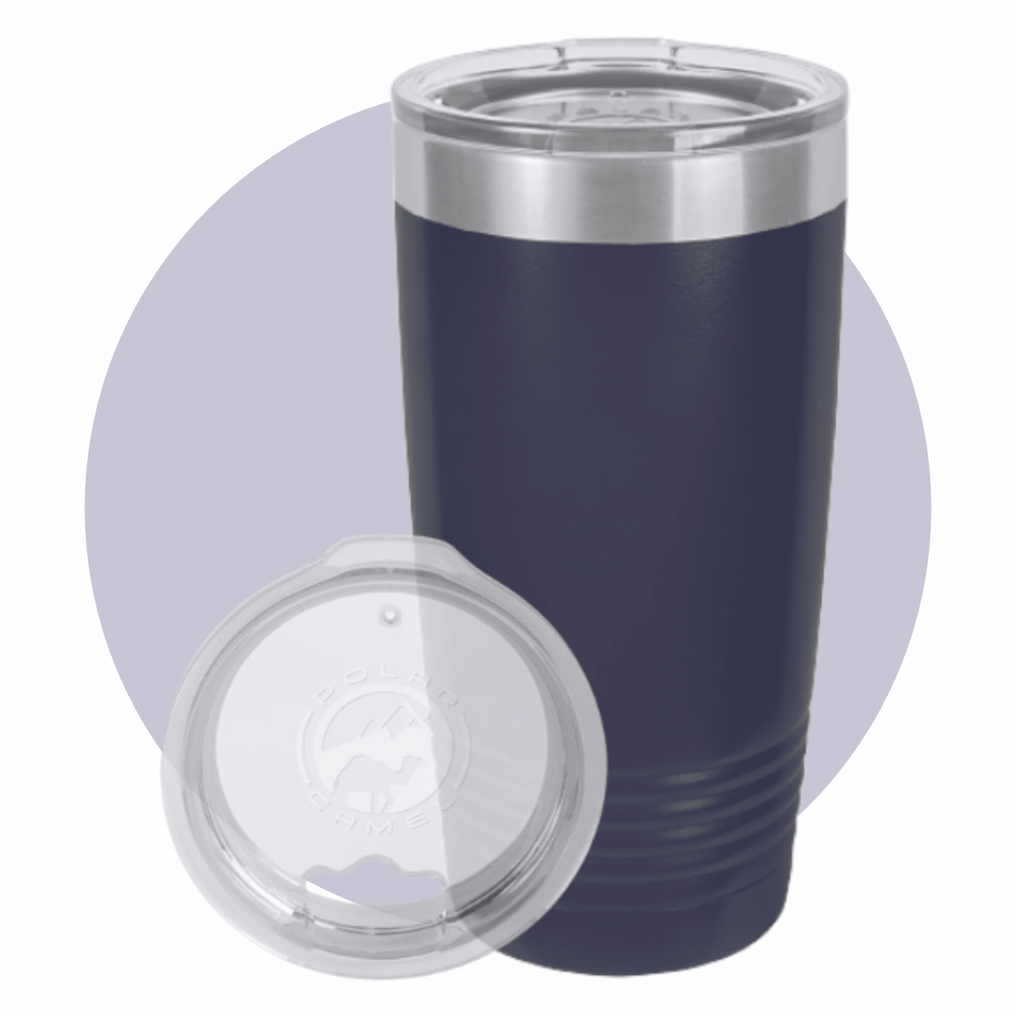 Polar Camel 20 oz. Ringneck Tumbler with Clear Lid
