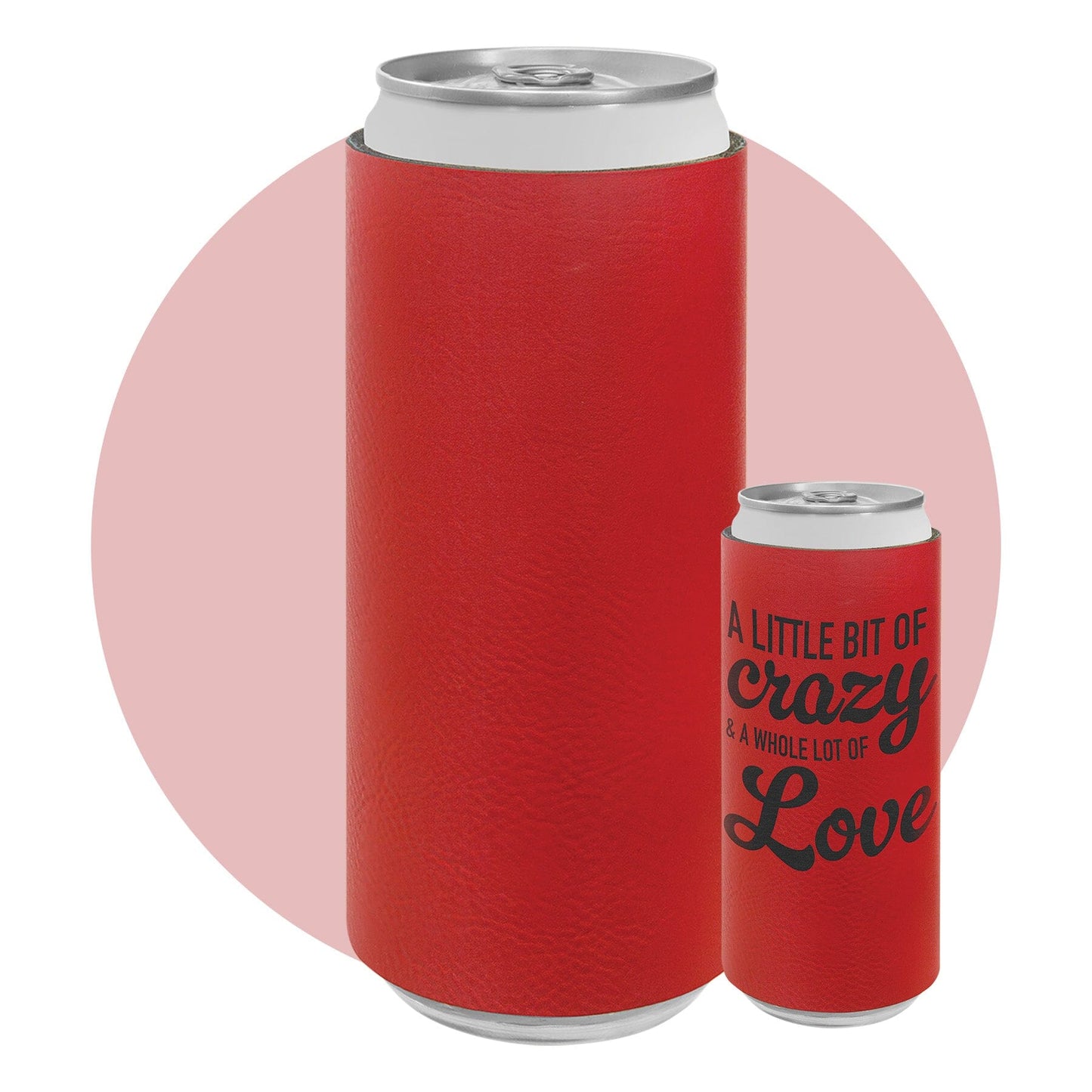 Slim Leatherette Beverage Holder
