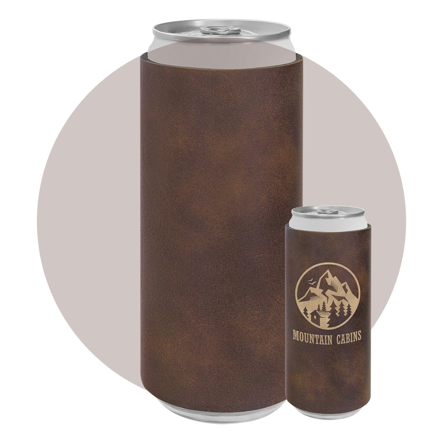 Slim Leatherette Beverage Holder
