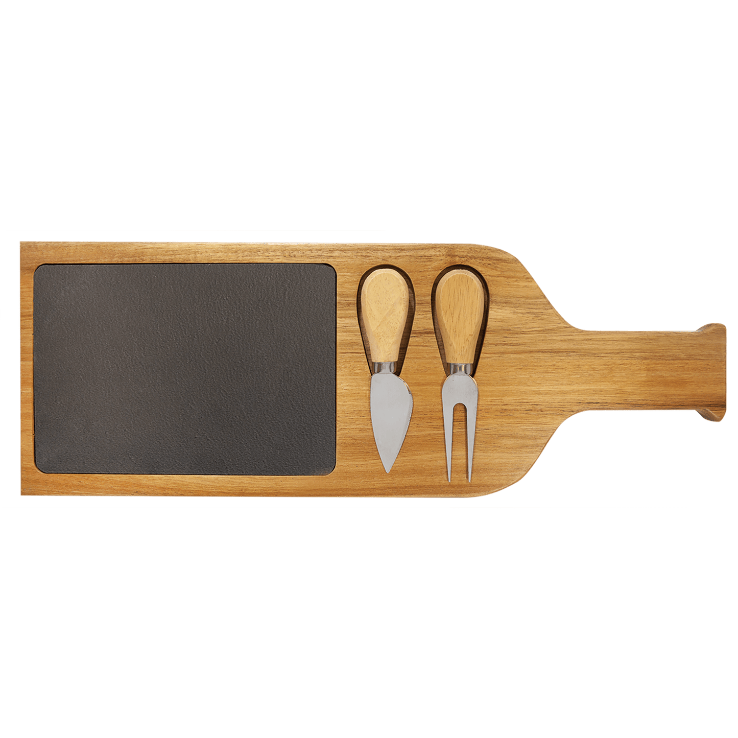 17 1/2 " x 6" Acacia/Slate Serving Board with Two Tools