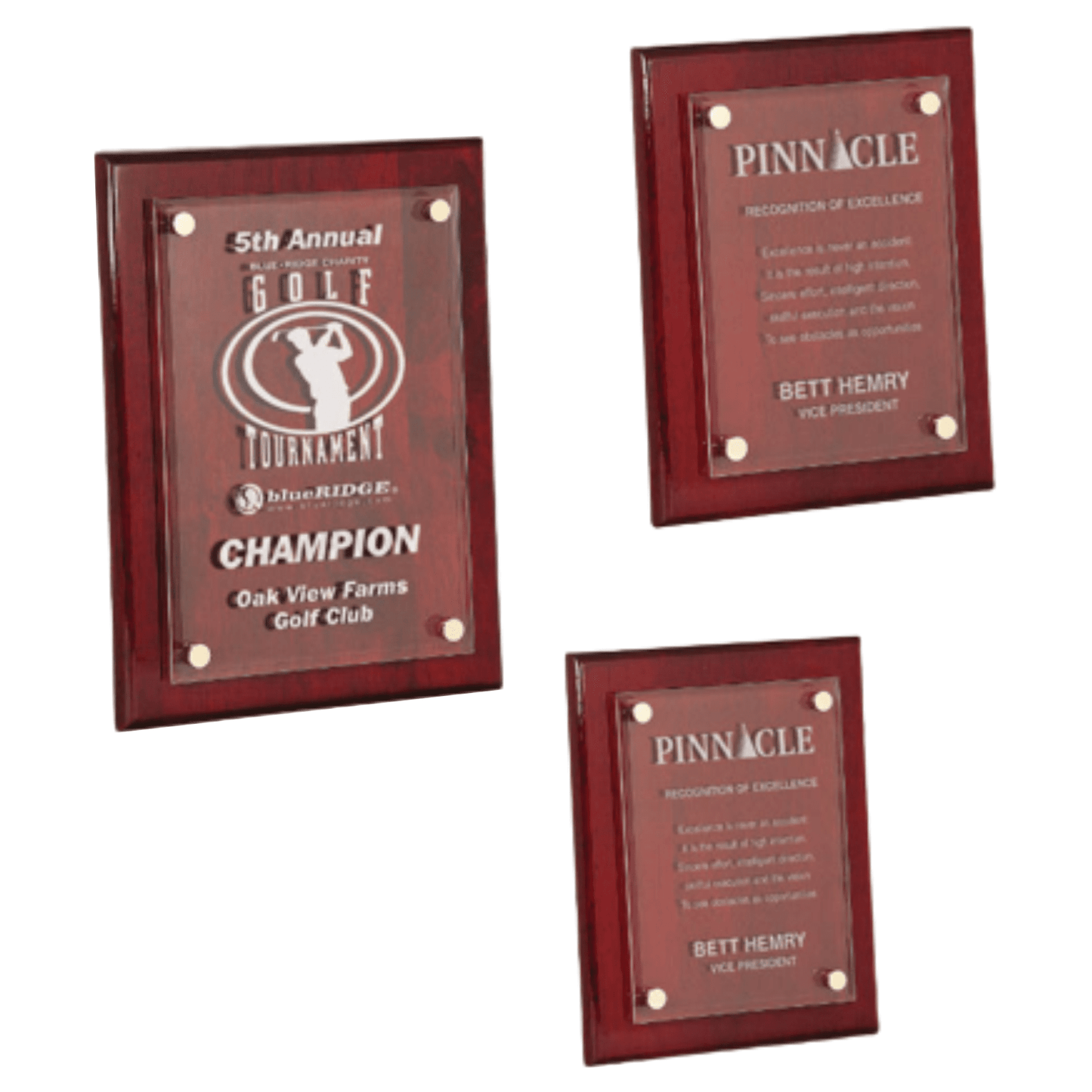 Piano Finish Floating Plaques