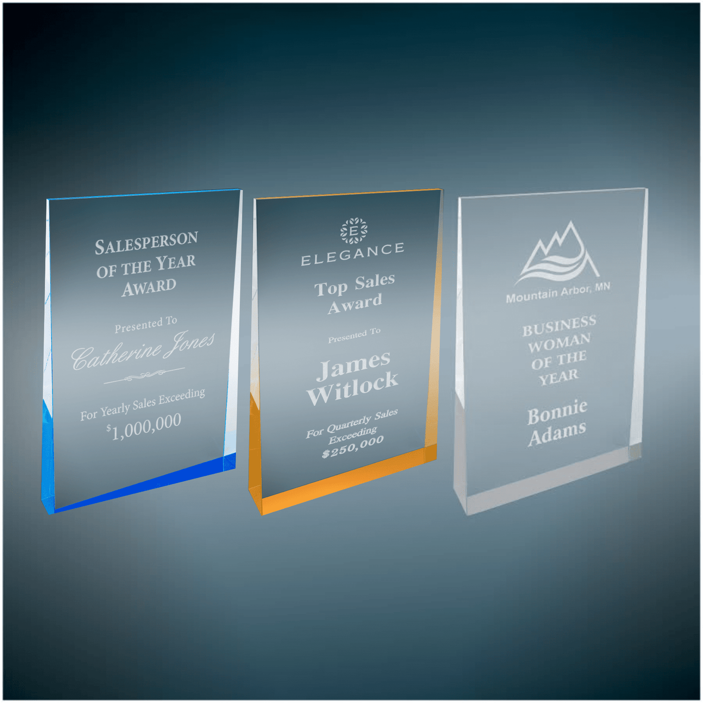 Acrylic Wedge Awards