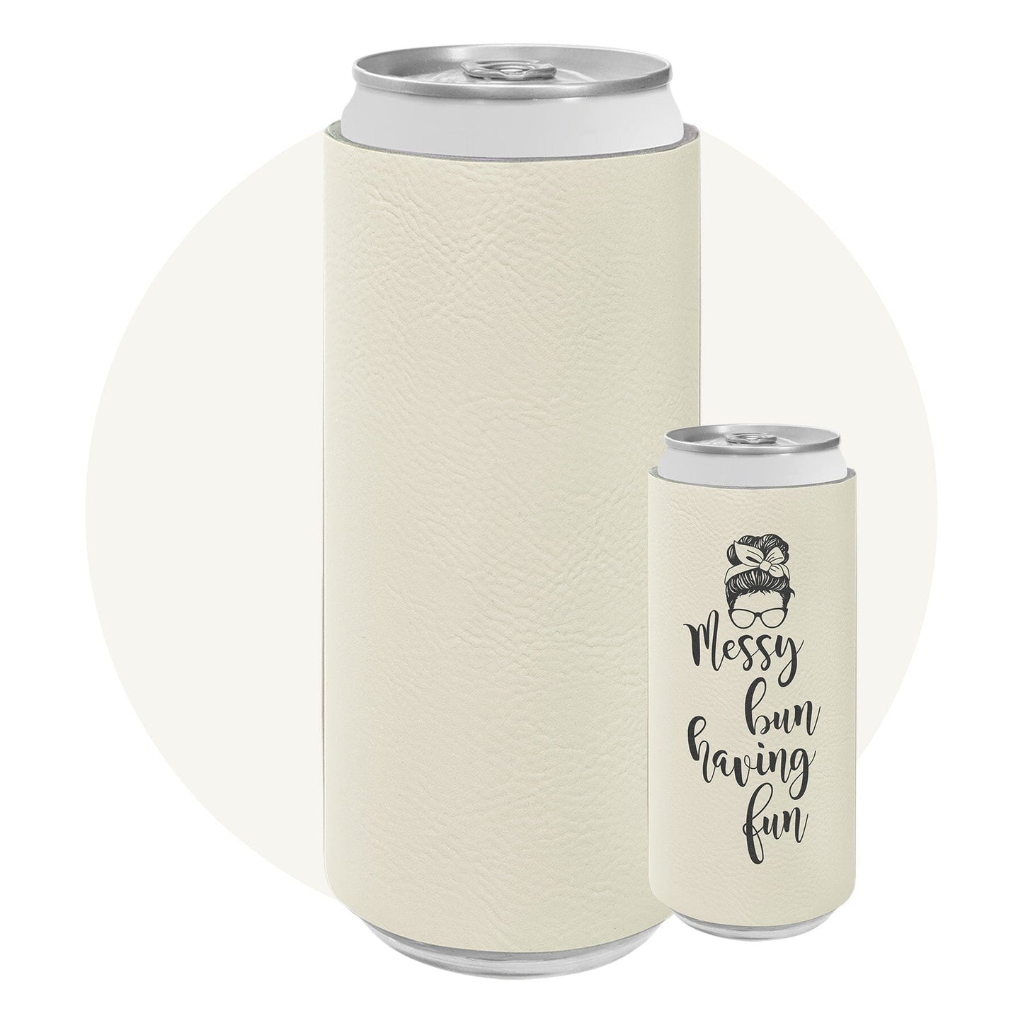 Slim Leatherette Beverage Holder