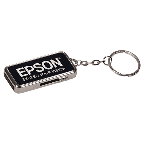 Black Flash Drive with Keychain
