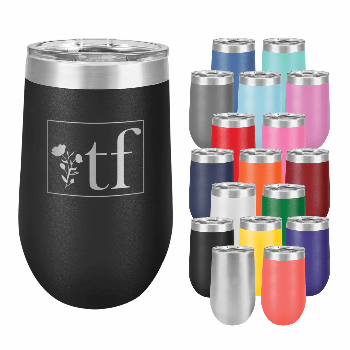 Polar Camel 16 oz. Stemless Wine Tumbler with Clear Lid