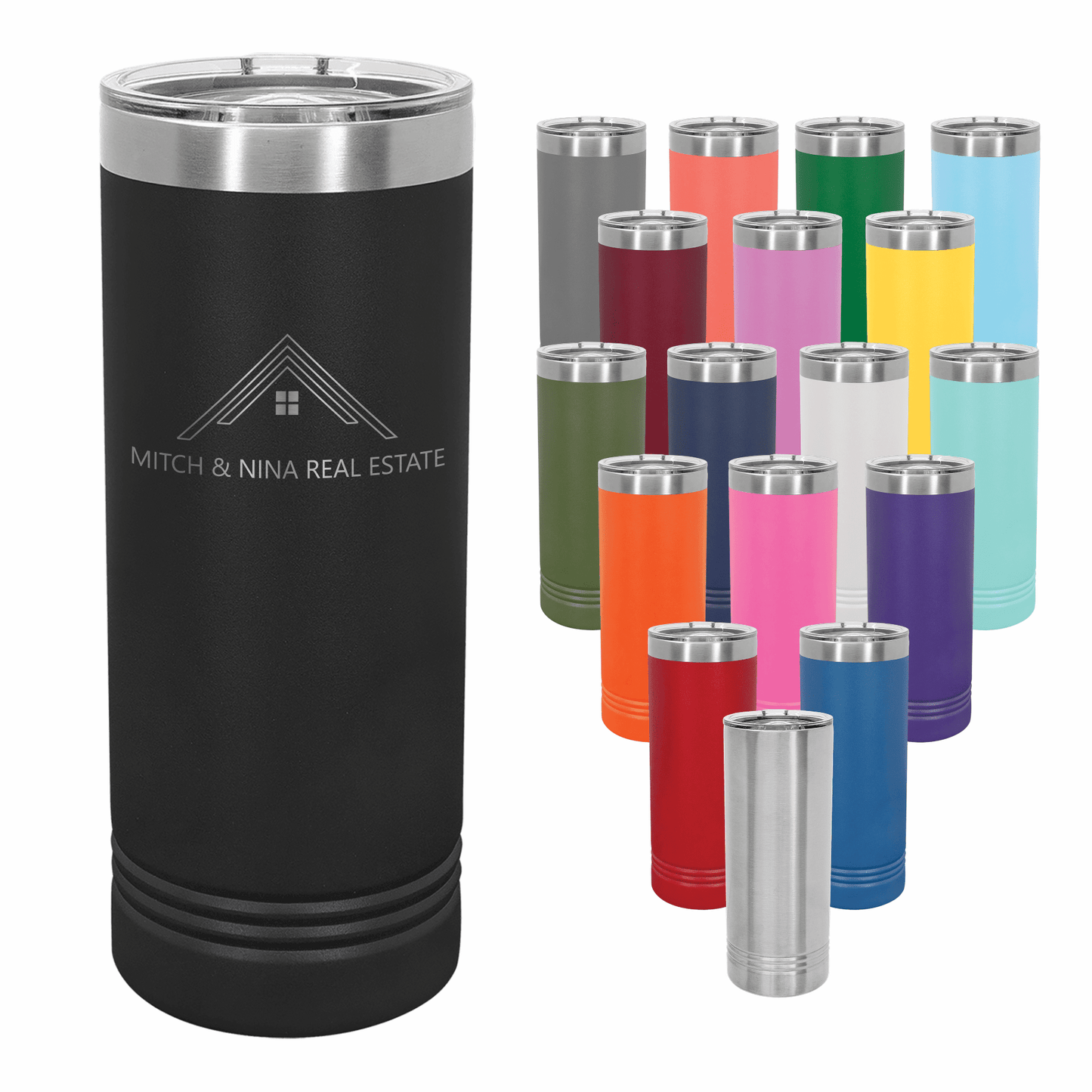 Polar Camel 22 oz. Skinny Tumbler with Slider Lid