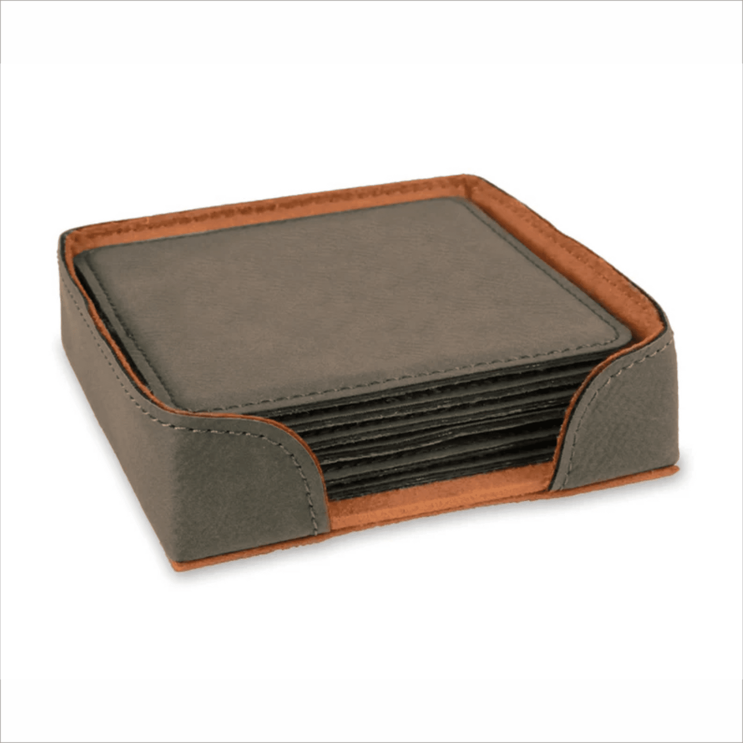 Square Leatherette Coaster Set