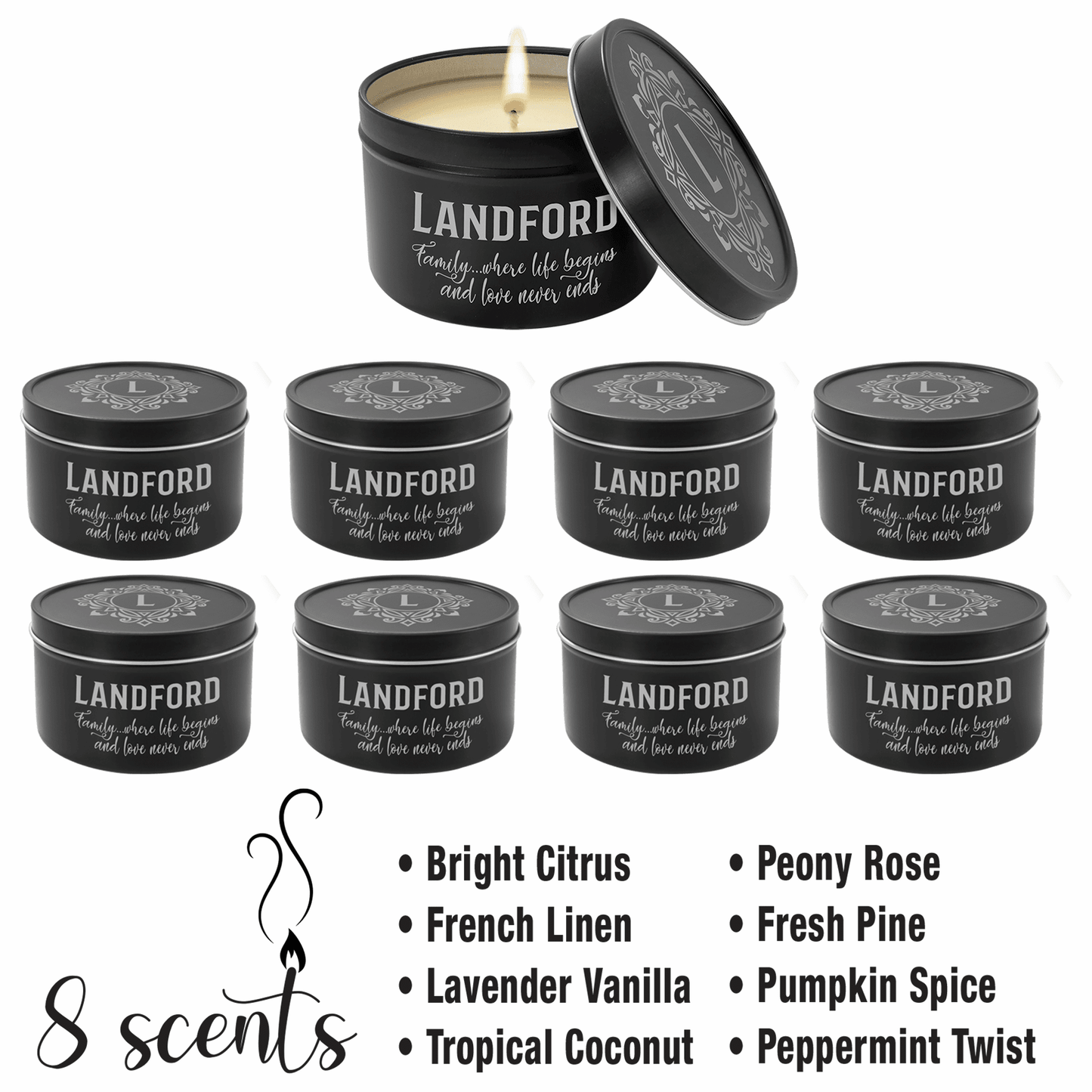 Black Tin Candle