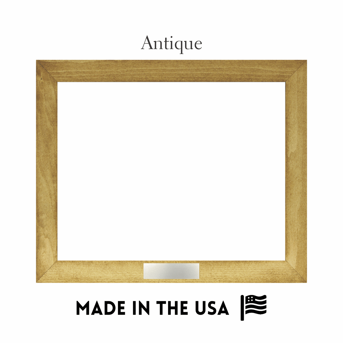 Framed Canvas with Metal Plate