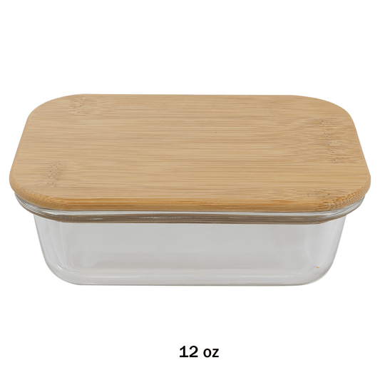 Glass Container with Bamboo Lid