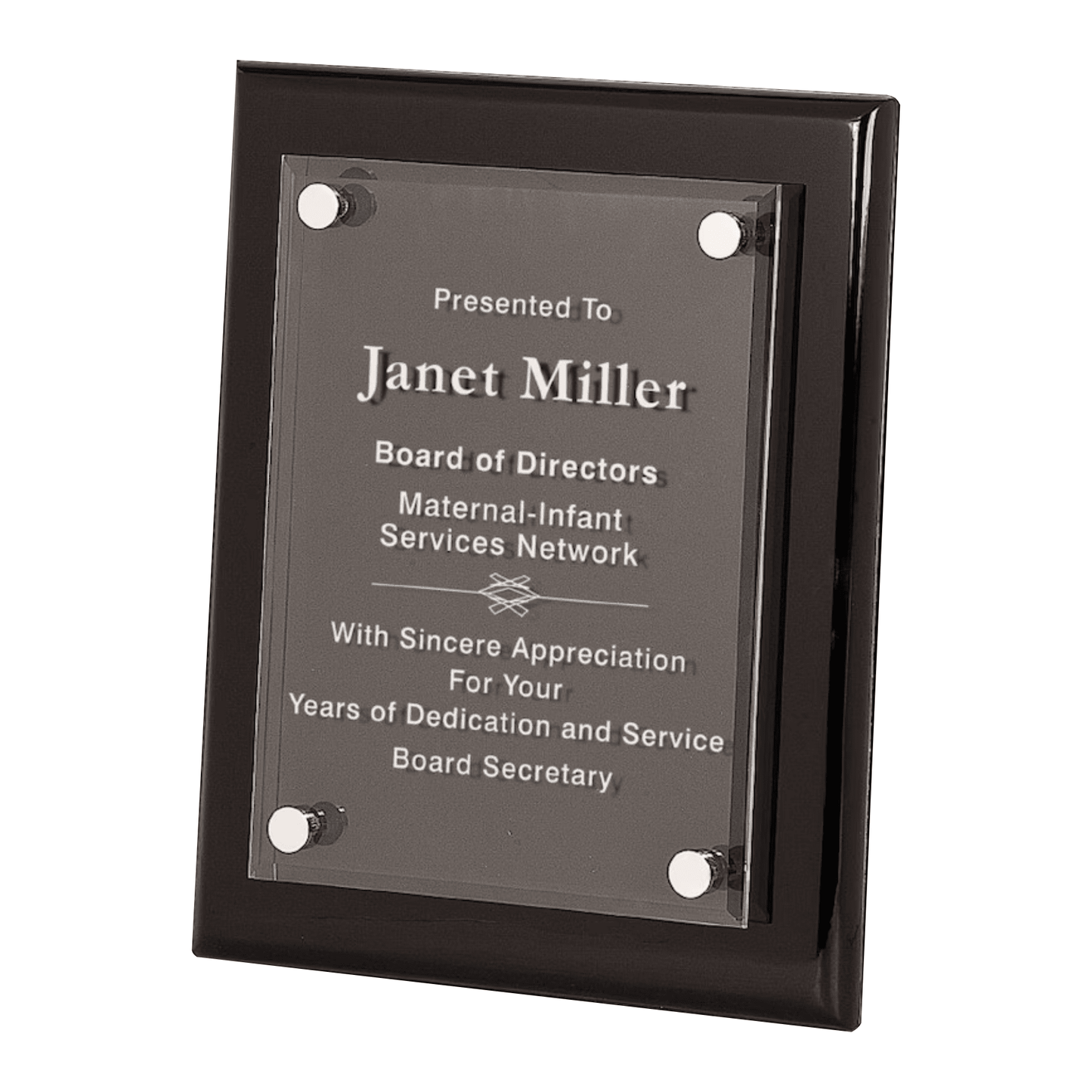 Piano Finish Floating Plaques