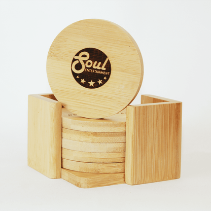 Circle Bamboo Coaster Set