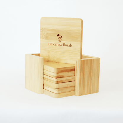 Square Bamboo Coaster Set