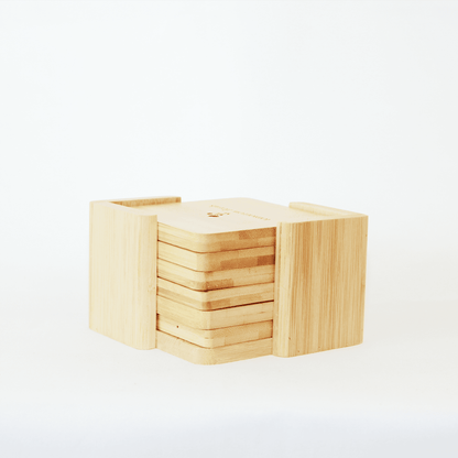 Square Bamboo Coaster Set