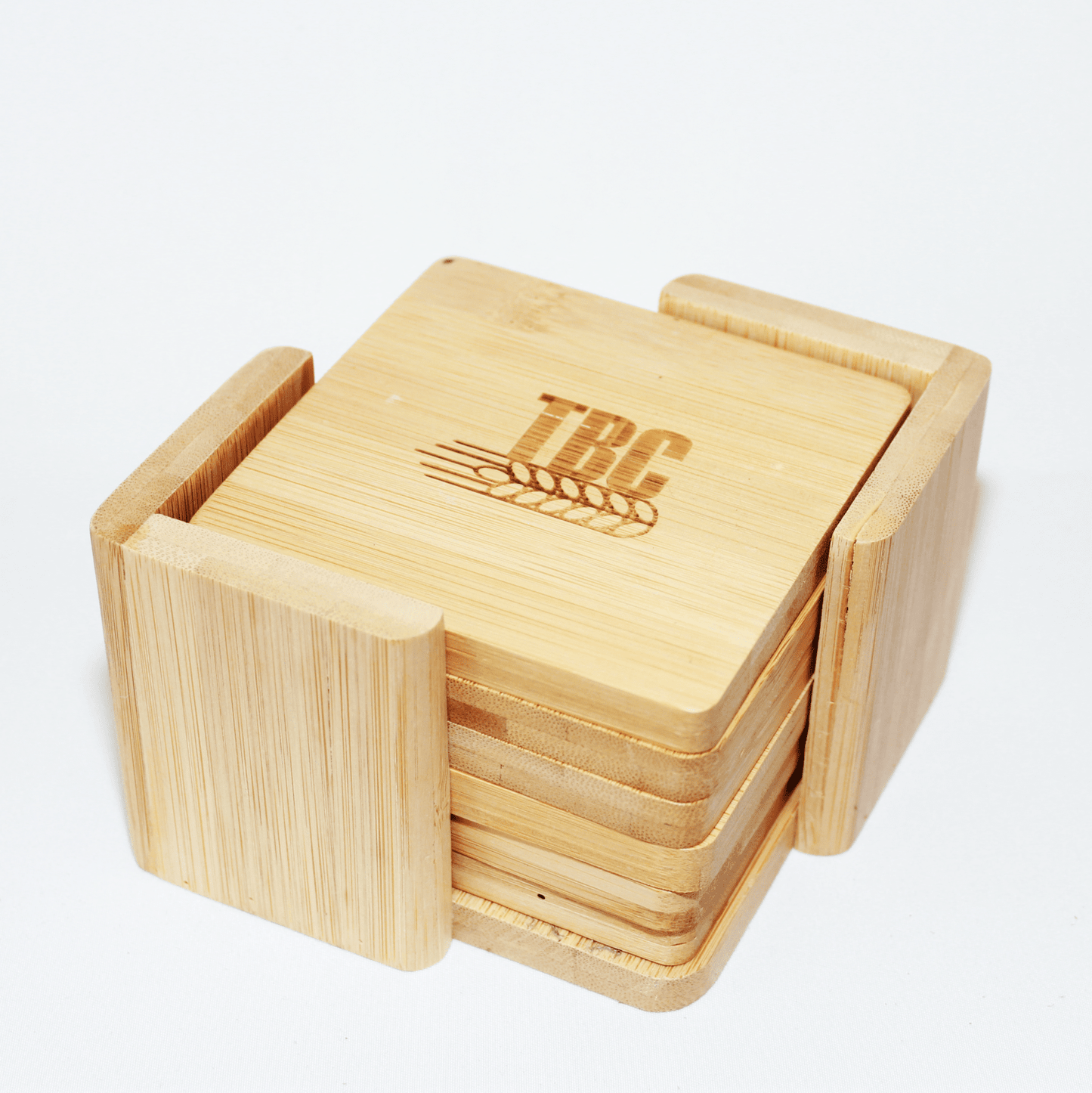 Square Bamboo Coaster Set