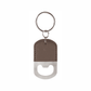 Oval Leatherette Bottle Opener Keychain
